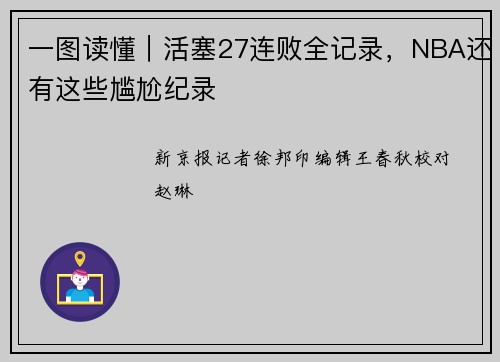 一图读懂｜活塞27连败全记录，NBA还有这些尴尬纪录